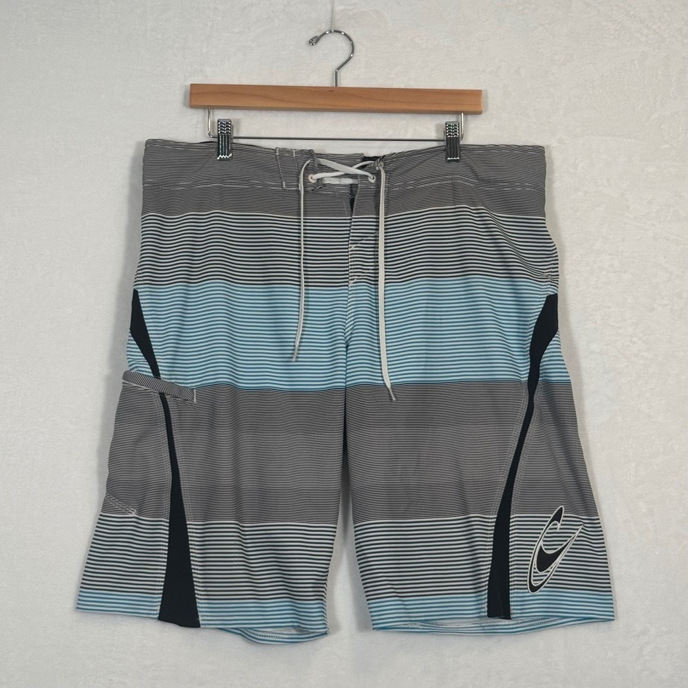 O'Neill Blue Striped Superfreak Board Shorts 36x22